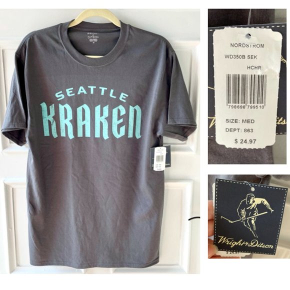 Seattle Kraken Wright & Ditson NHL t-shirt, M, L. - Picture 2 of 5